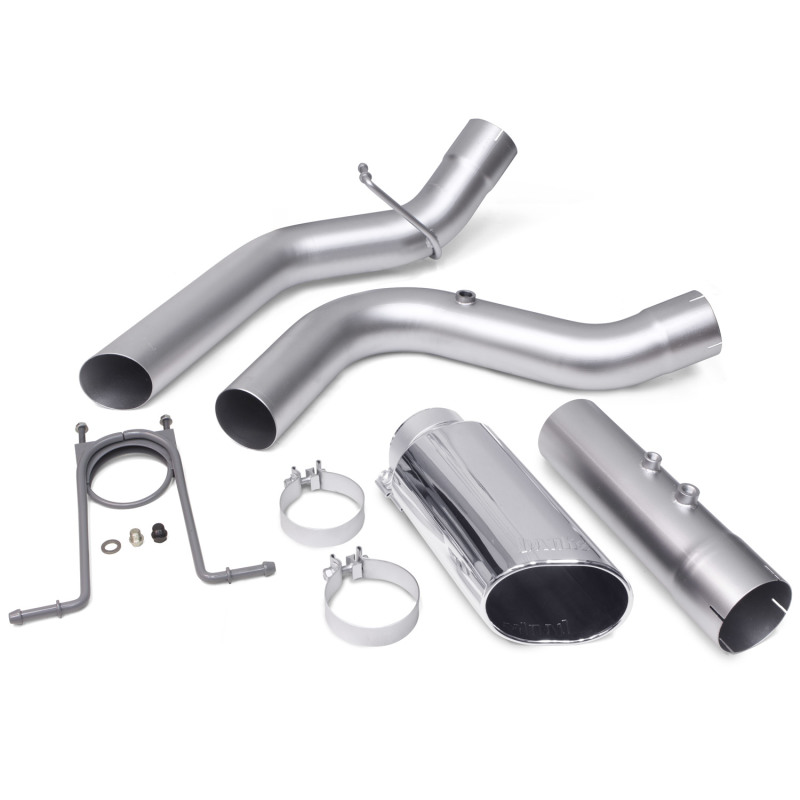 GMC Sierra 3500 Performance Exhaust - Single Rear Exit - Banks Power - Monster Exhaust System with Chrome SideKick Tip - Chrome - `17-`19